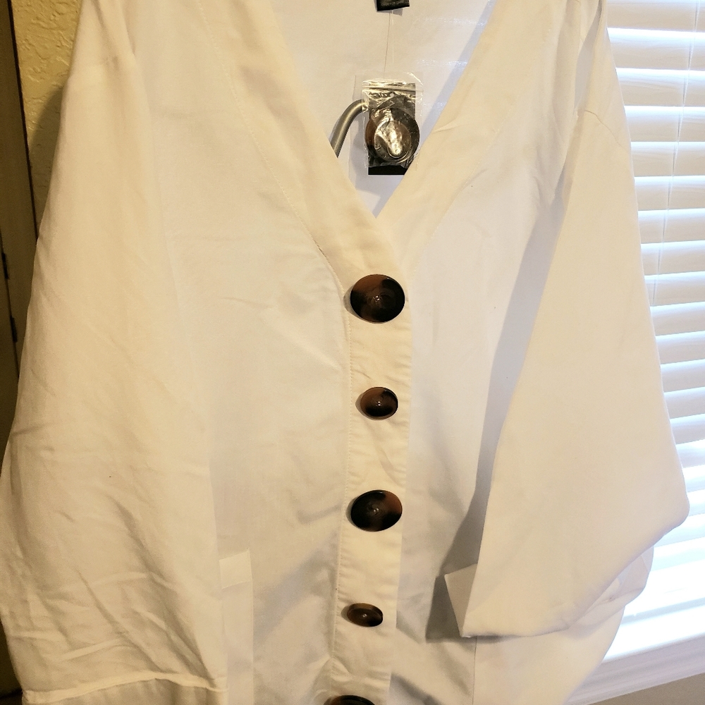 Ashley Stewart White Blouse Sz 22